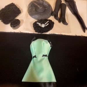 Barbie Vintage Clothing ,mint green and black outfit